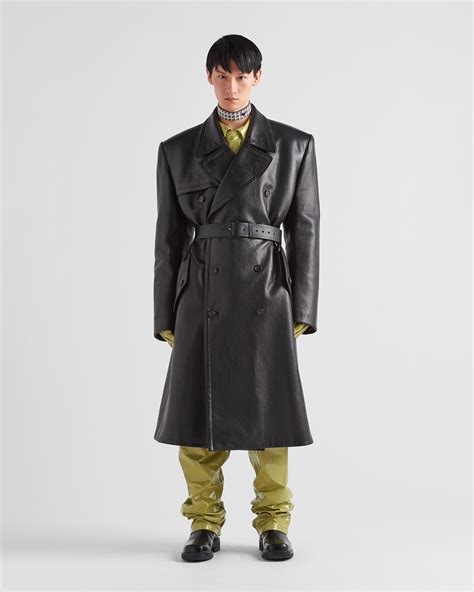 prada 2015 trench coat caramel|Oversized double.